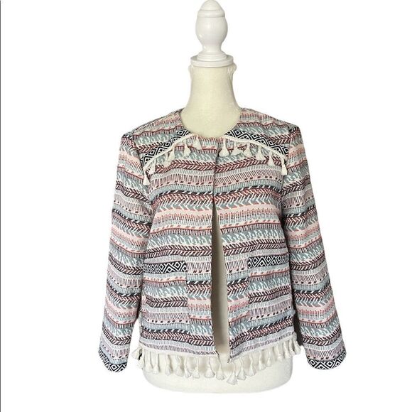 Jack by BB Dakota SW style jacket with embroidered tasseled trim. EUC Size small - Picture 1 of 10